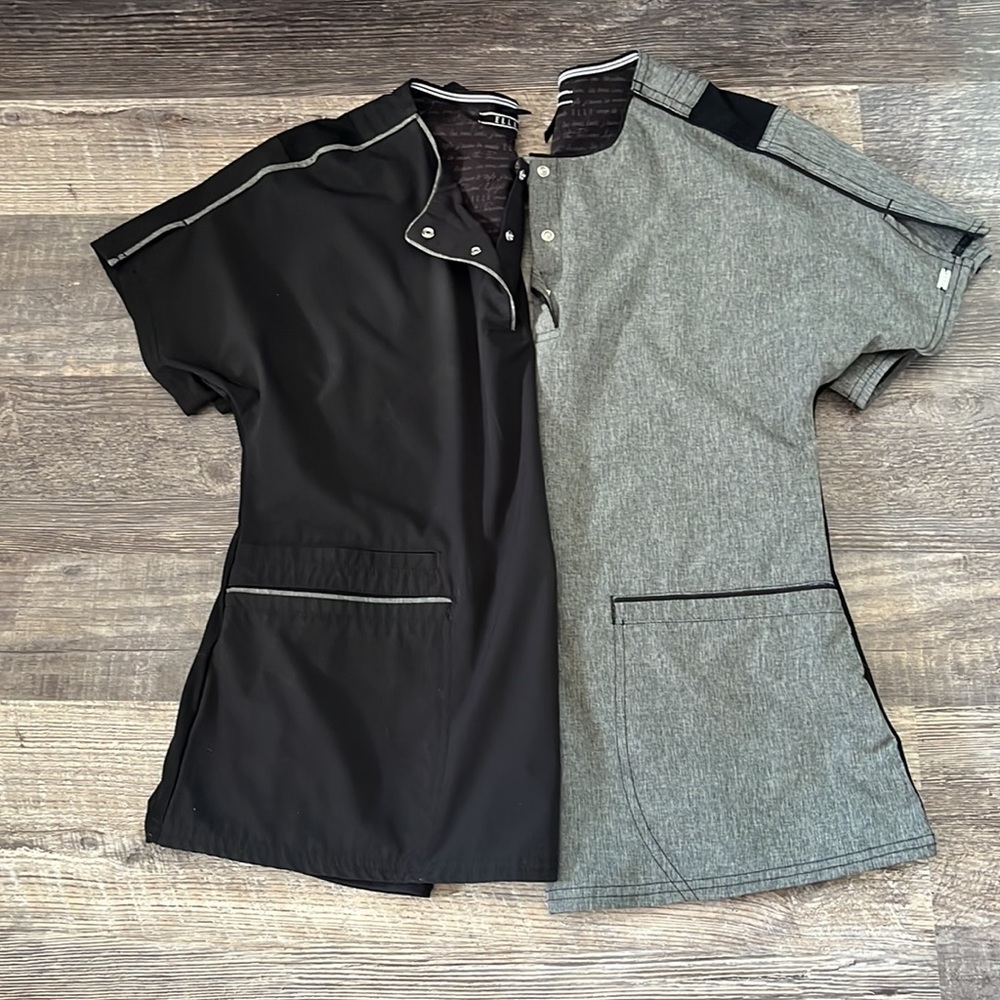 Set of 2 Elle scrub tops